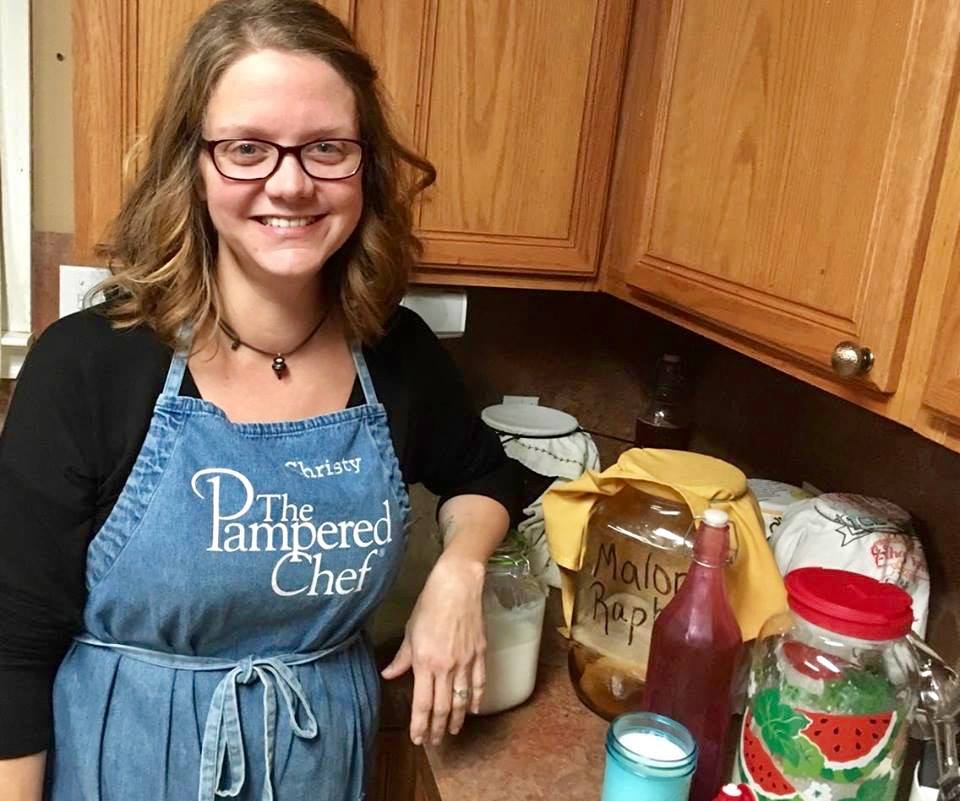 Christy Morris Reeves in her kitchen