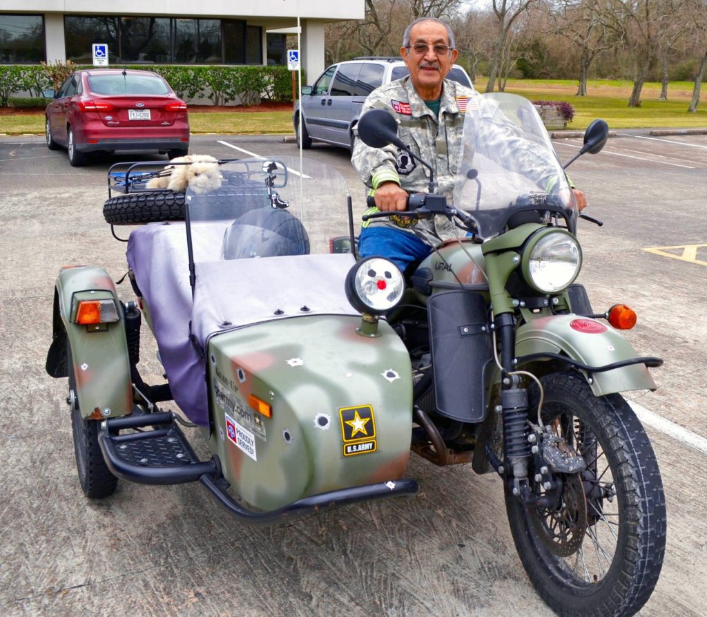 Robert Carrizales on his motorcycle