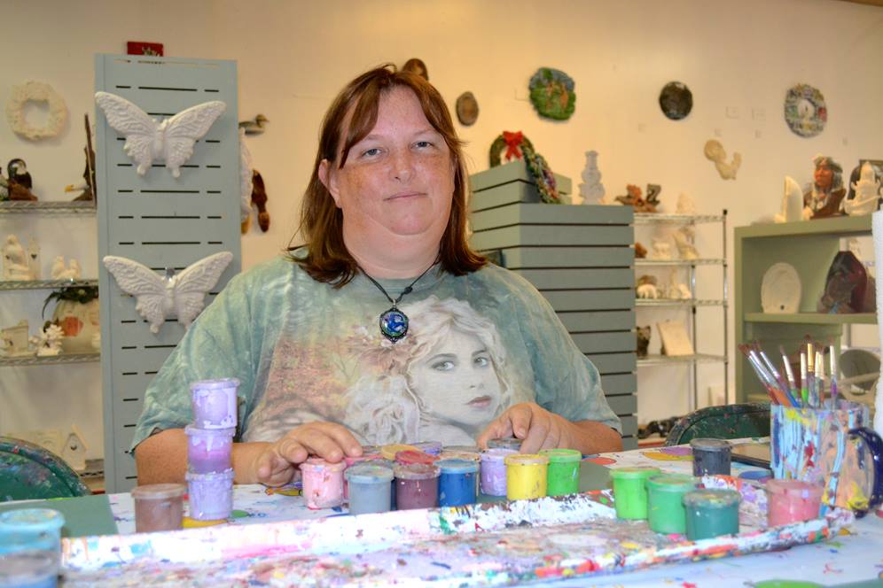 Doberman breeder making crafts