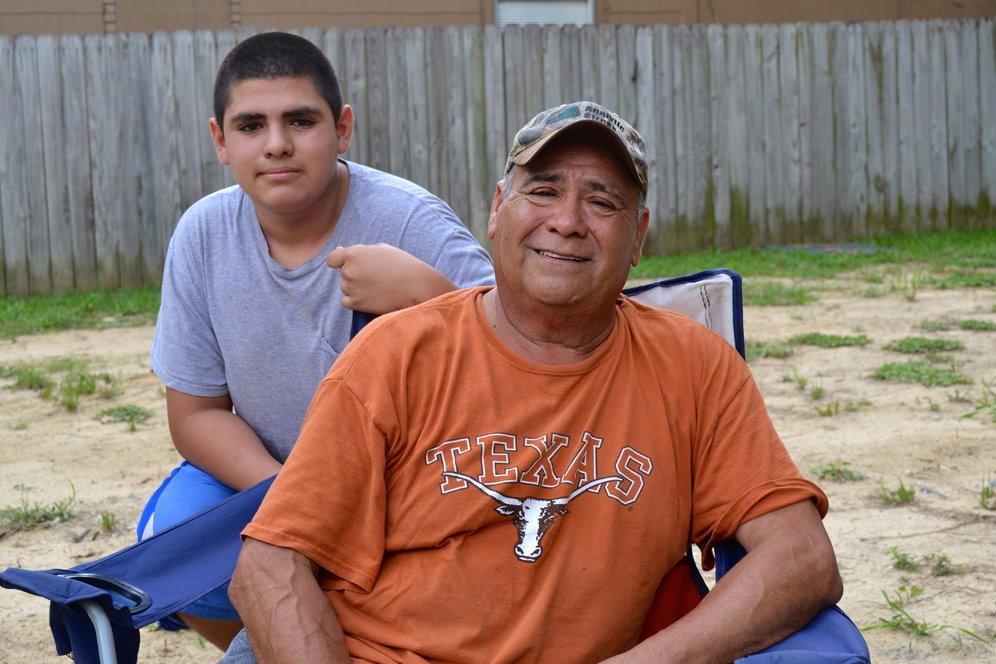 Grandfather with grandson