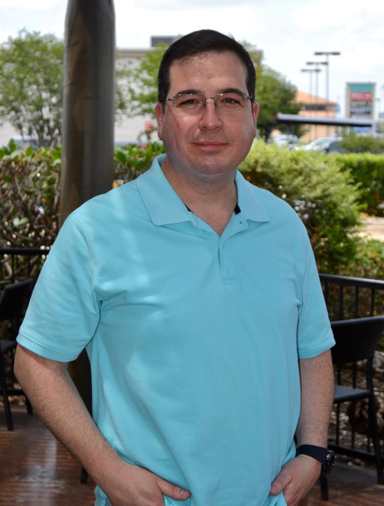 Pedro Pena outside coffee shop