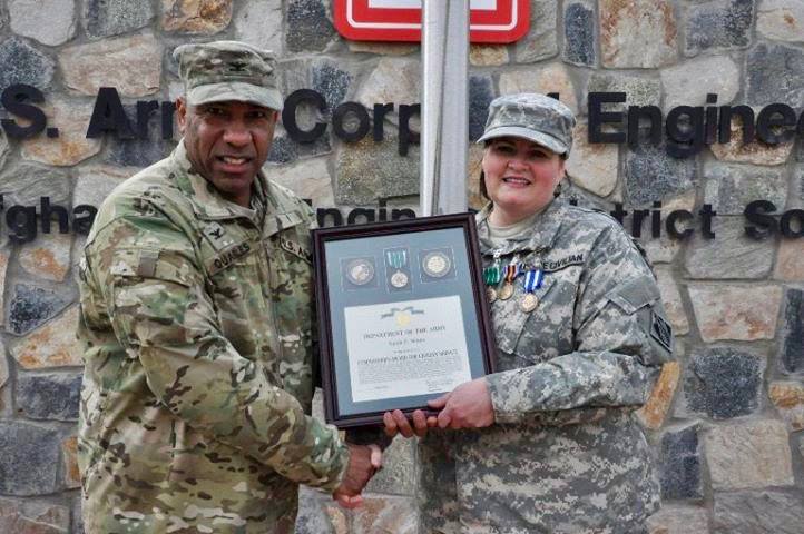 Sarah White receives an award