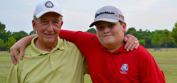 Chuck and Peyton at dog park