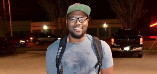 Zach Zellars outdoors at night