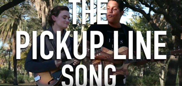 Brandon Williams and Emma Bordelon perform The Pickup Line Song on music video