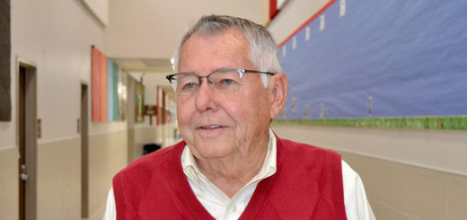 Harvey Oyler volunteers at school