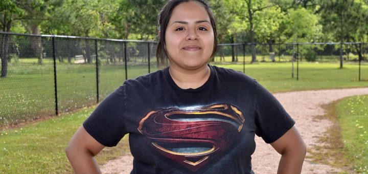 Amanda Rios standing at dog park