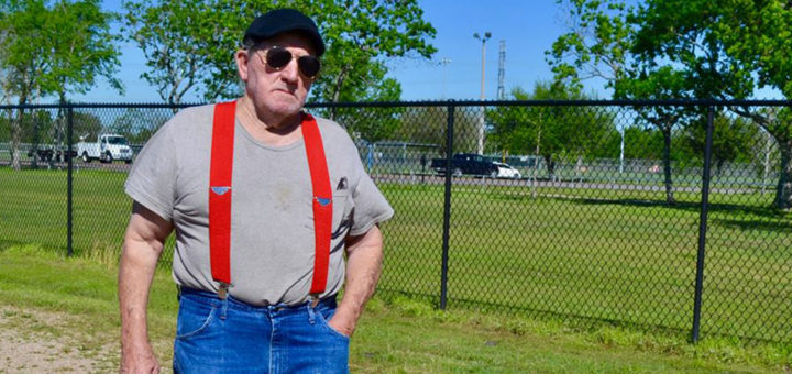 Ben Davis with his dog at the dog park