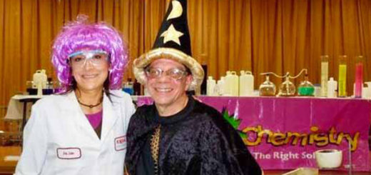 Bob Botto with his assistant, performing as Mr. Wizard