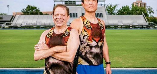 Bob Botto with his friend, John Bryant, at Rice University