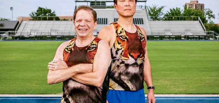 Bob Botto with his friend, John Bryant, at Rice University