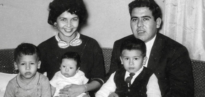Eugene Ybarra with his young family