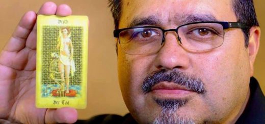 Jamie Salinas holding a card