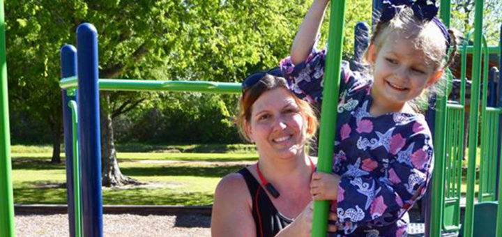 Janice Christine and daughter at the park