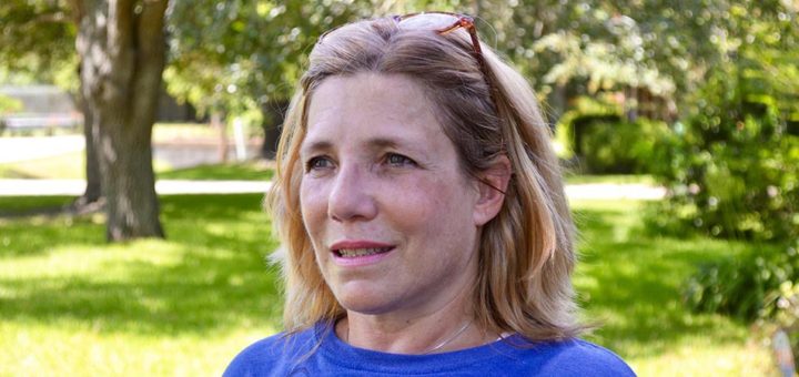 Jennifer Bourgeois stands outside