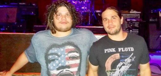 Jeremy Kilgore with his son, Ashton, before a performance