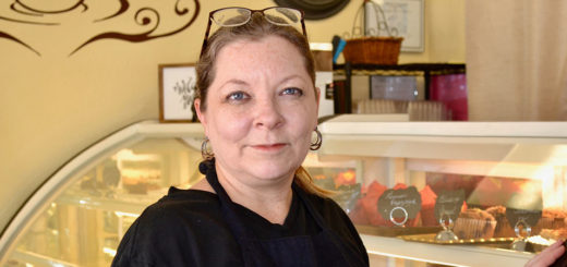 Joni Glaze stands inside her bakery