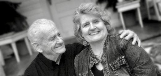 Karen and James Coffey on their porch