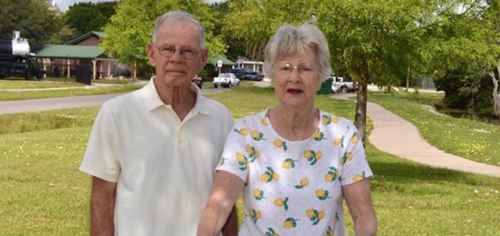 Linda and George Siple walking at the park