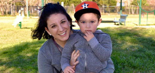Meagan Palacios with her son at the park