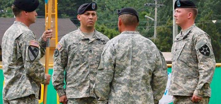 Pablo Antonio Picacio with fellow military police members