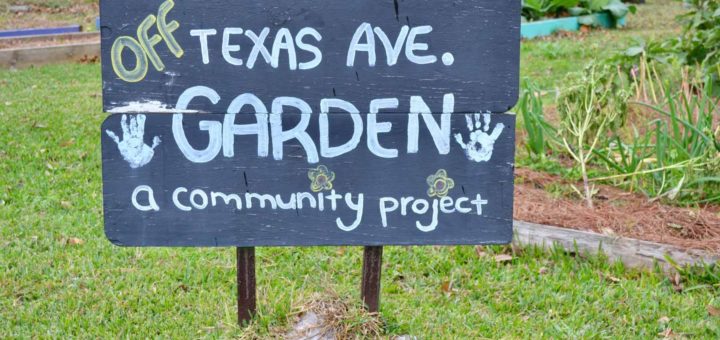 Sign at Texas Avenue Garden