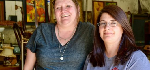 Tina Salley and Emily Ray at an estate sale