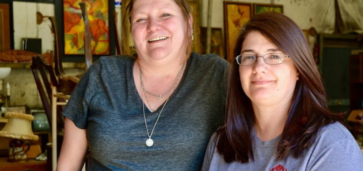 Tina Salley and Emily Ray at an estate sale