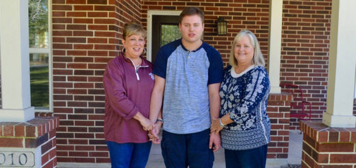Tracie Johnson with son Adam and sister-in-law Laurine Farmer