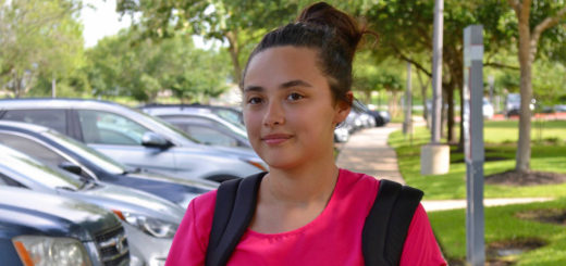 Allison Vazquez on Lee College campus