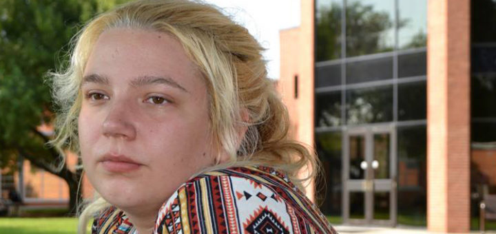 Chloe Anderson on Lee College campus