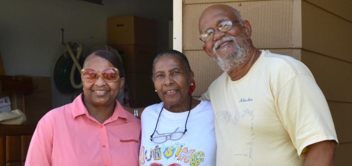 Ethelene Frank with her husband and sister