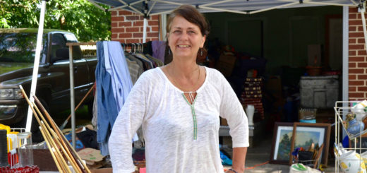 Jana Travis at her garage sale