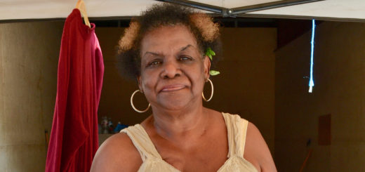 Lady Nina Decaster at garage sale