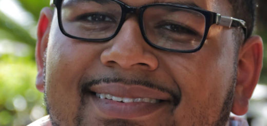 Marc Morris sits outside