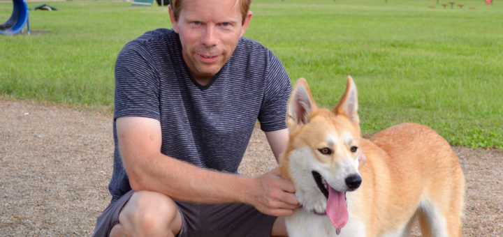 Nate Holt with his dog