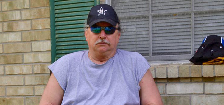 Philip Kysar sits in a wheelchair