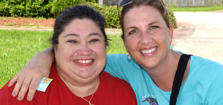 Sonia Ramirez sits with Kris Shelley