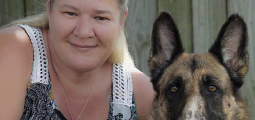 Tiffany Frazier with her granddad, Karma