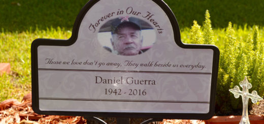 Sign in yard about Daniel Guerra
