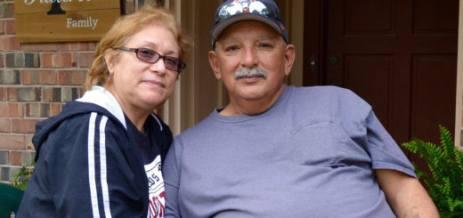 Yolanda and Jesse Montez in front of their home