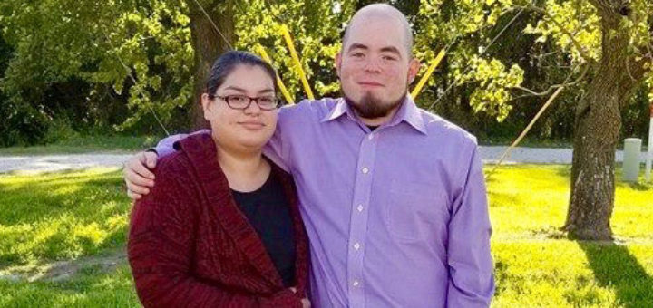 Adrian Sanchez with his wife