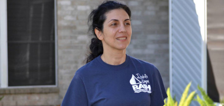 Anastasia Presle at a garage sale