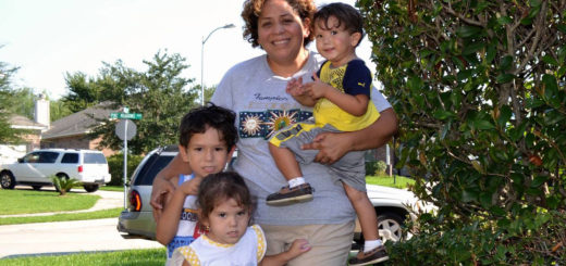 Anna Saultz with her three children
