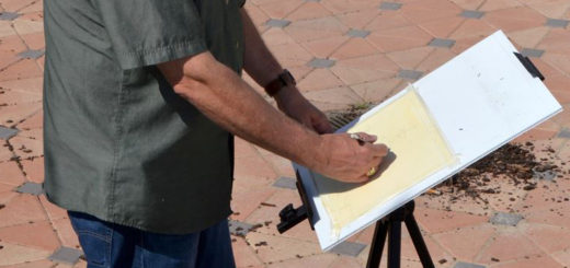 Bob Tiefenwerth drawing a fountain