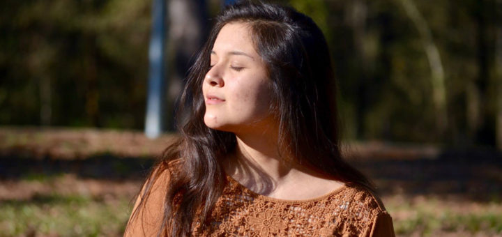 Christina Vallin with eyes closed