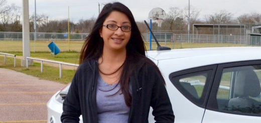 Crystal Ortiz stands near her car