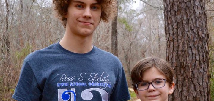Cyrus Akers and his sister at the park