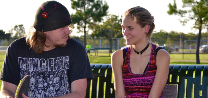 Danielle and Tyler at the dog park