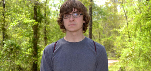 High school student at park